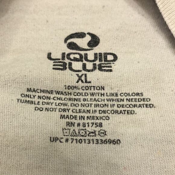 Liquid Blue Grey Wolf T-Shirt Size XL - Picture 4 of 7